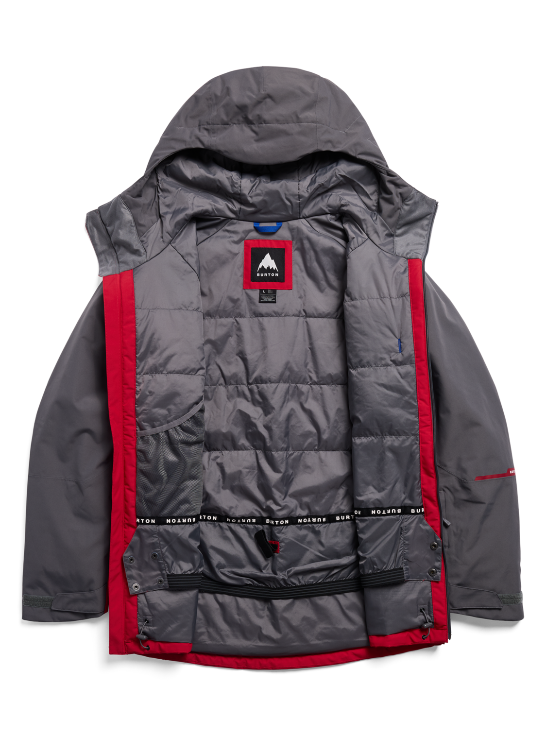 Mens Reserve 2L Insulated Jacket - Gotham Gray/Geranium Red