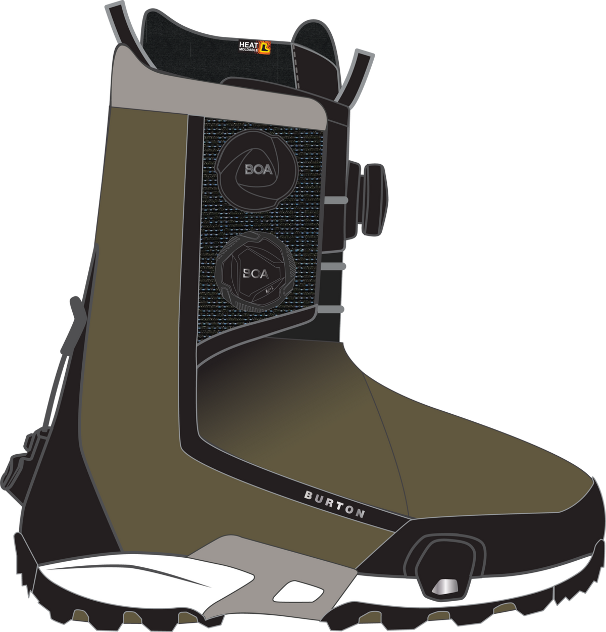 Men's Highshot X Pro Step On® Snowboard Boots - Dried Moss/Multi