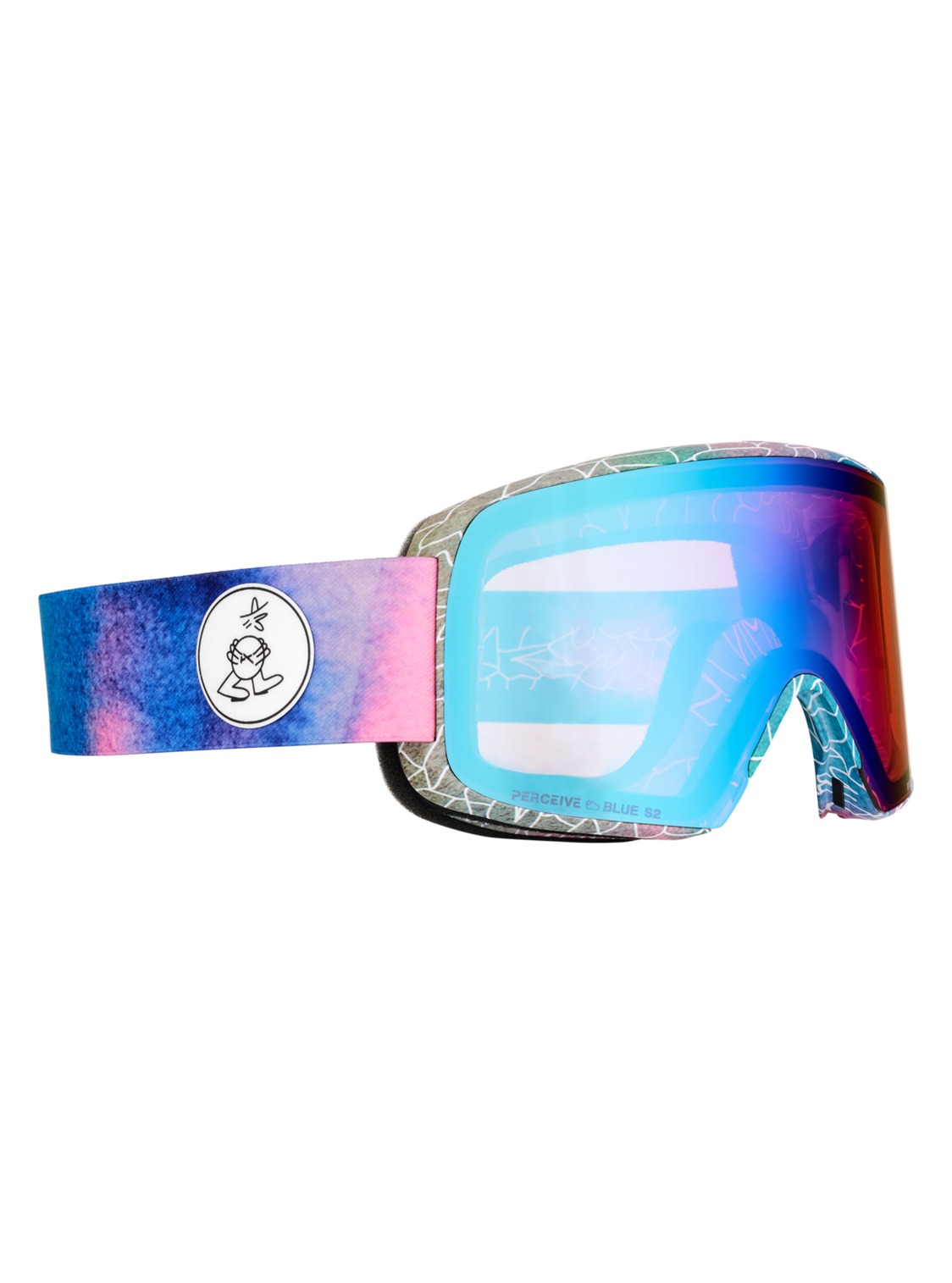 M6S Goggles + Bonus Lens + MFI® Face Mask - LB Watercolor / Perceive Variable Blue