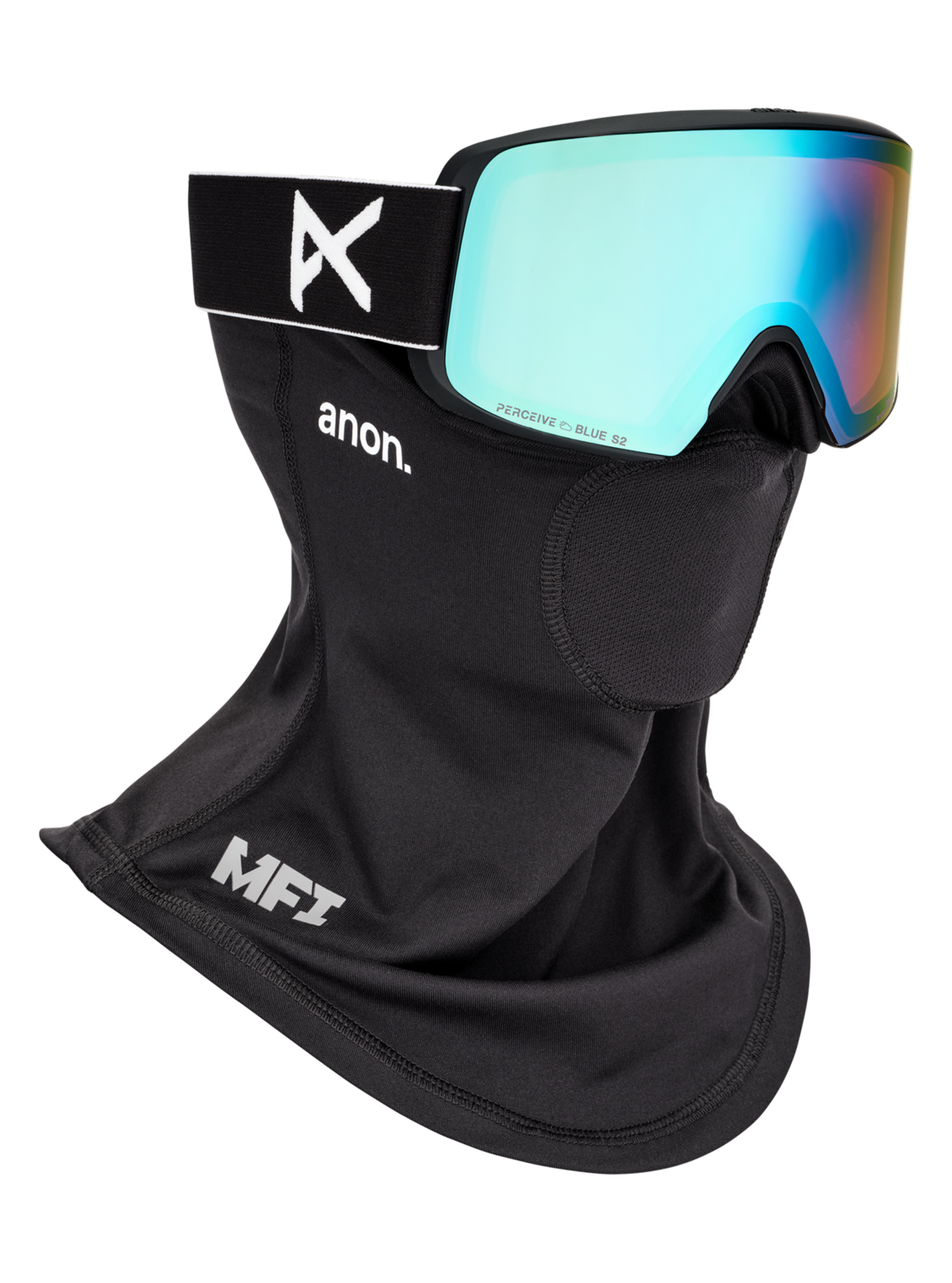 M6S Goggles + Bonus Lens + MFI® Face Mask - Black/Perceive Variable Blue