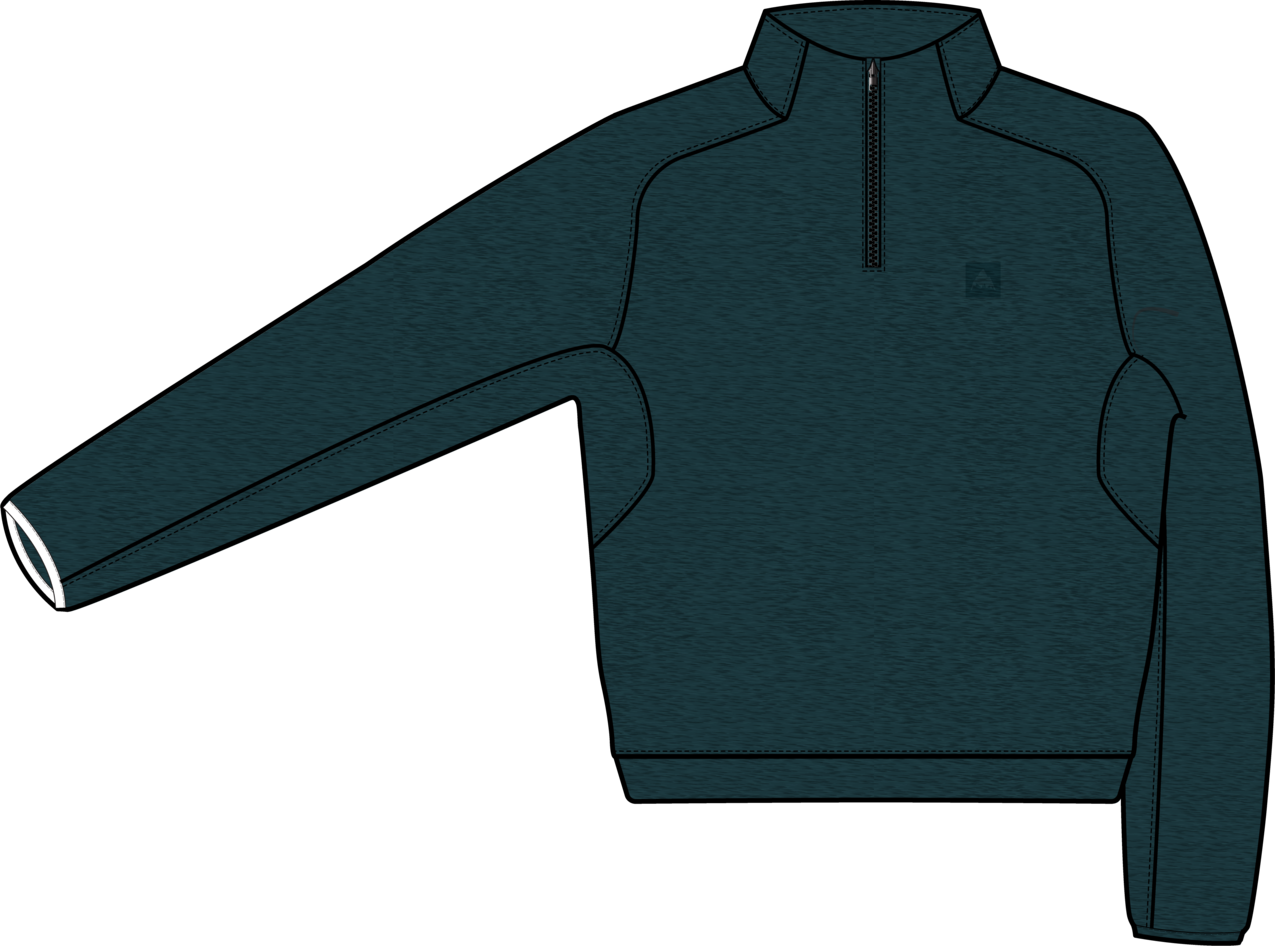 Women's SpaceCloud 1/4 Zip Top - Atlantic Teal Heather