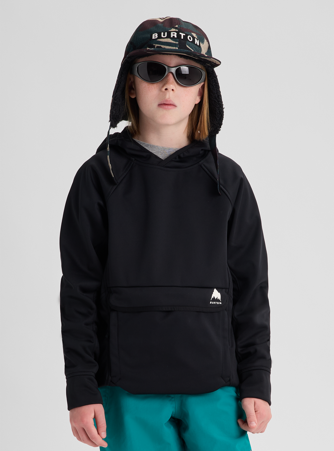 Kids' Crown Weatherproof Riding Pullover Hoodie - True Black