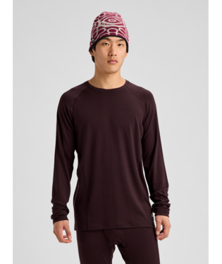 Men's Merino Blend Midweight Base Layer Crew - Bear Hug Brown