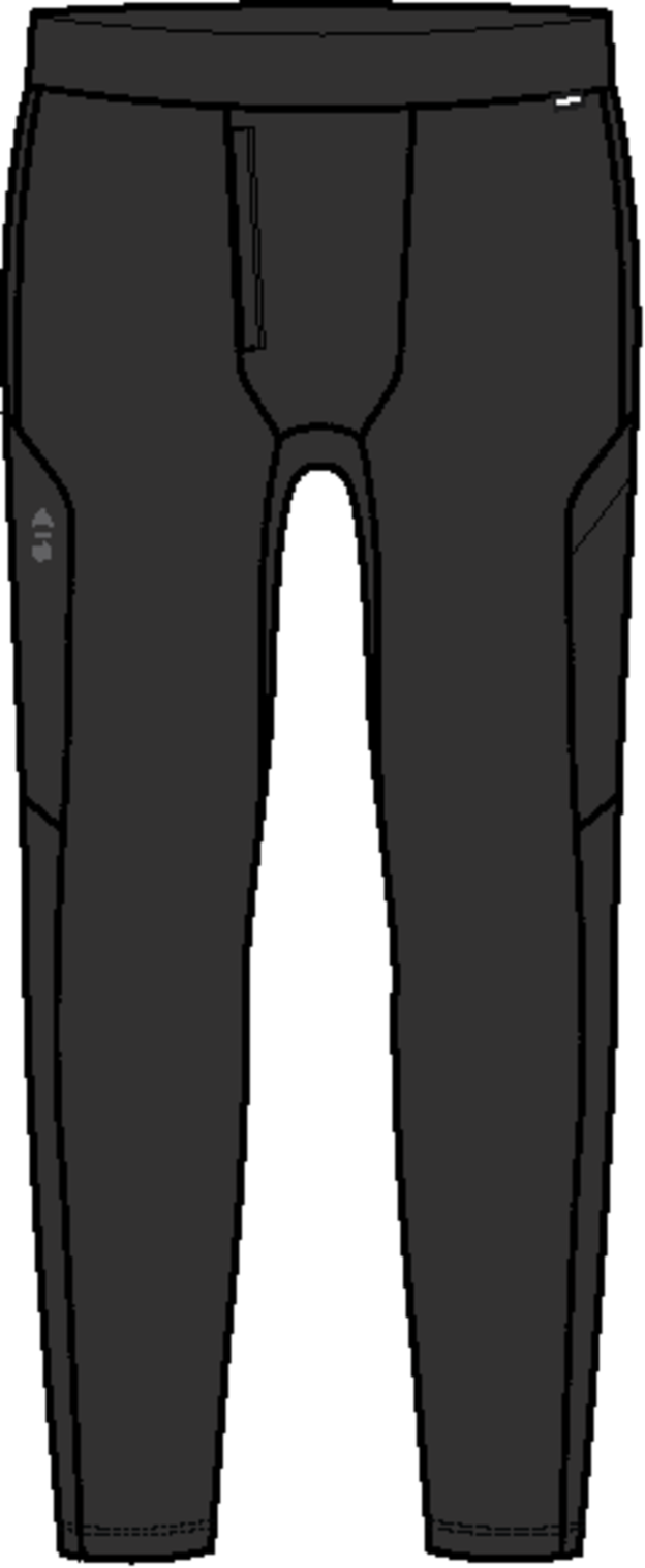 Men's Merino Blend Midweight Base Layer Pants - True Black