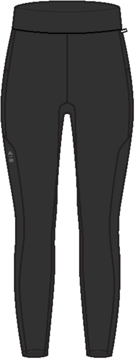 Women's Merino Blend Midweight Base Layer Pants - True Black