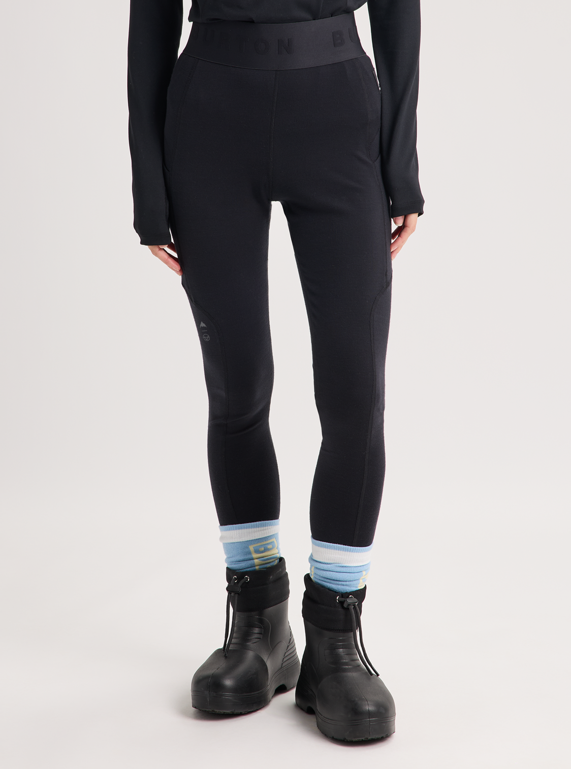 Women's Merino Blend Midweight Base Layer Pants - True Black