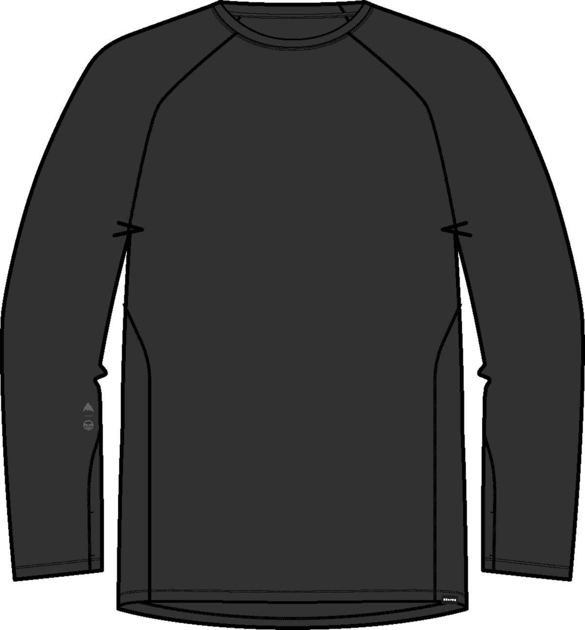 Men's Synthetic Midweight Base Layer Crew - True Black