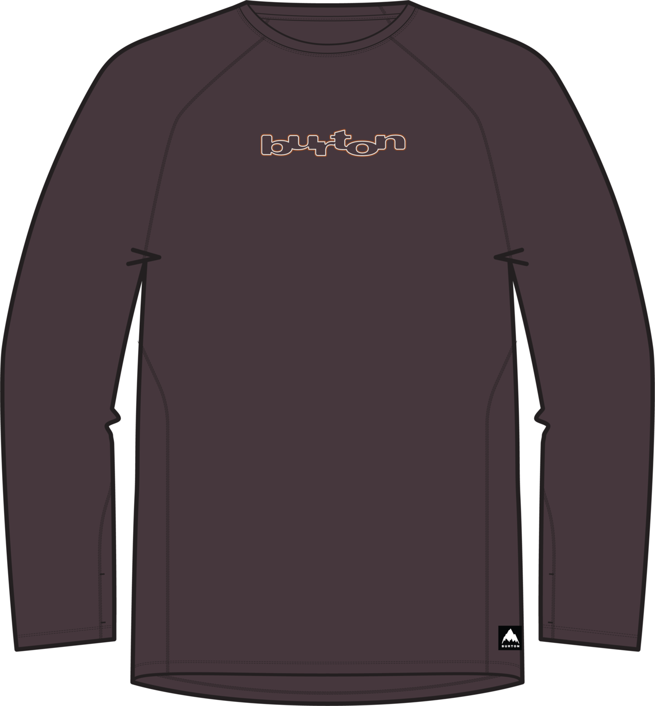 Men's Synthetic Midweight Base Layer Crew - Bear Hug Brown