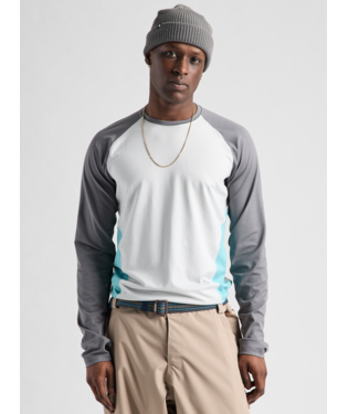 Men's Synthetic Midweight Base Layer Crew - Gray Cloud/Gotham Gray/Mineral Blue