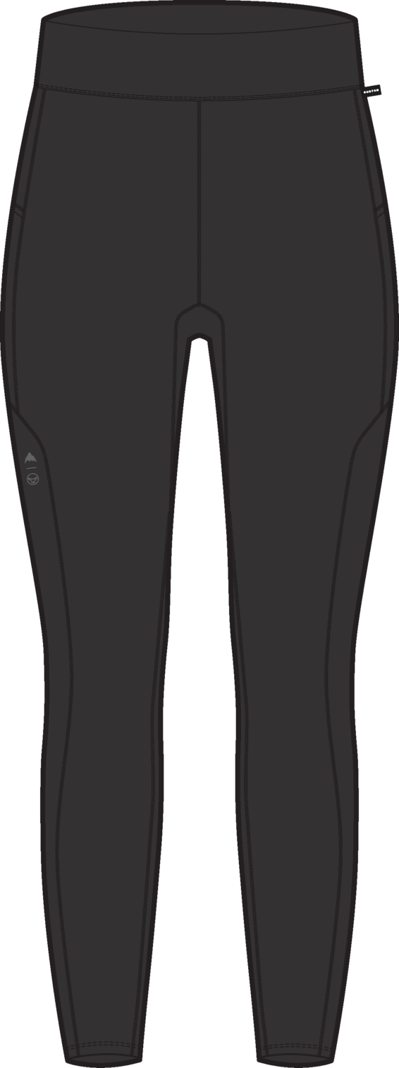 Women's Synthetic Midweight Base Layer Pants - True Black