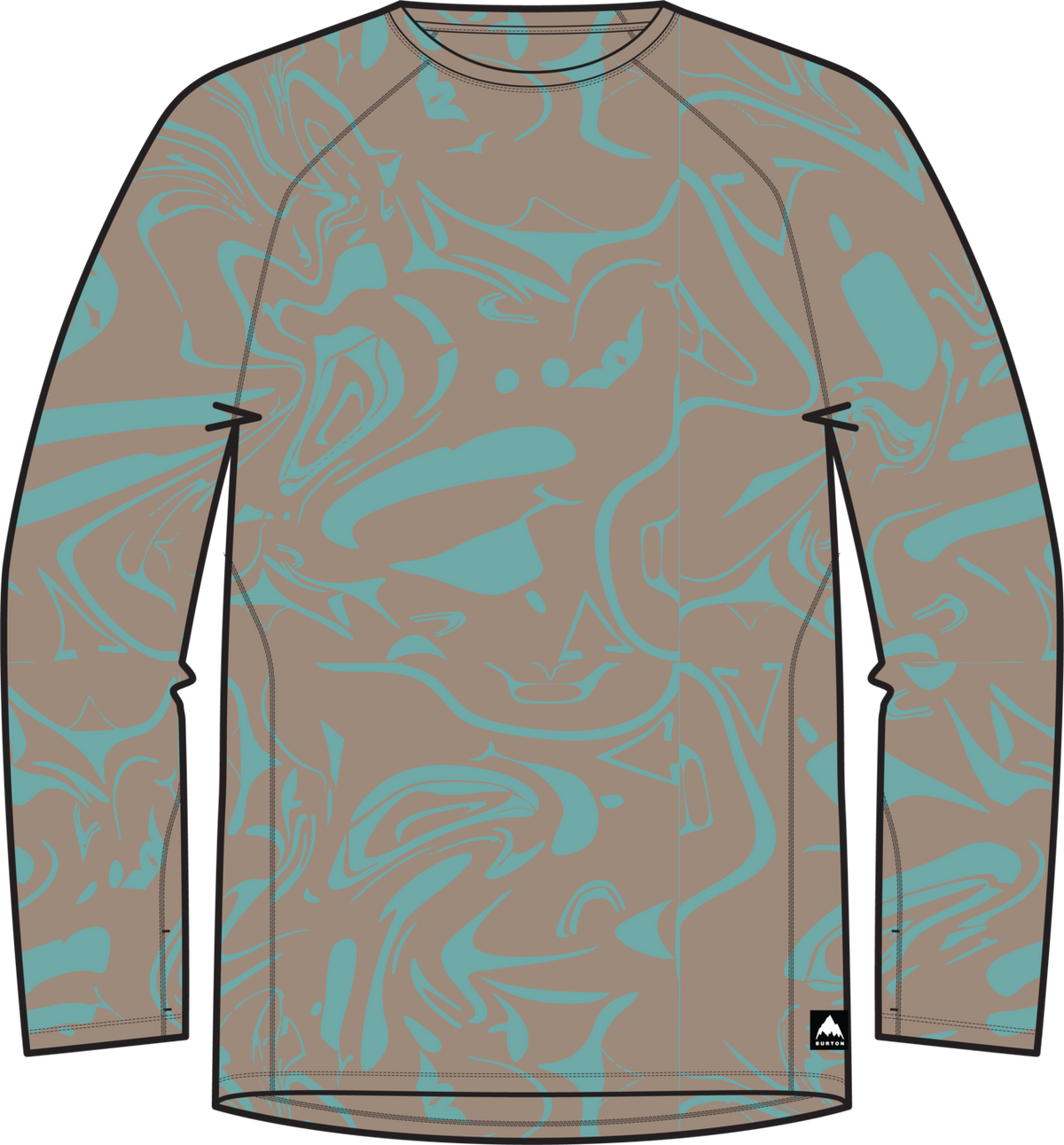 Men's Synthetic Lightweight Base Layer Crewneck - Liquid Mineral