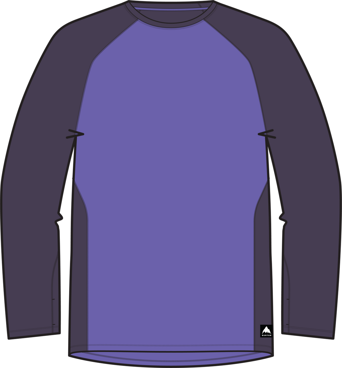 Men's Synthetic Lightweight Base Layer Crewneck - Purple Voltage/Nightshade Purple