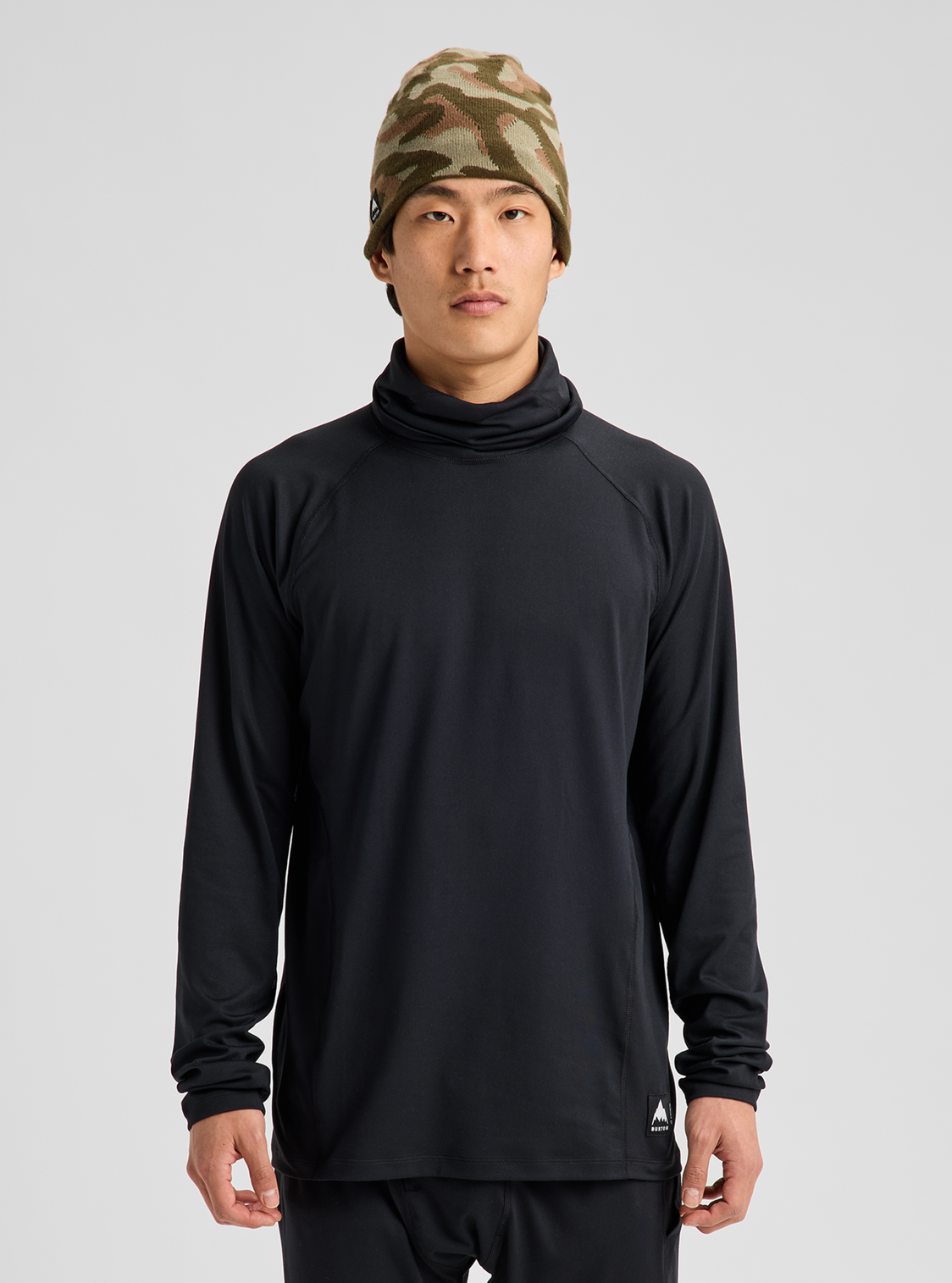 Men's Synthetic Midweight Base Layer Long Neck - True Black