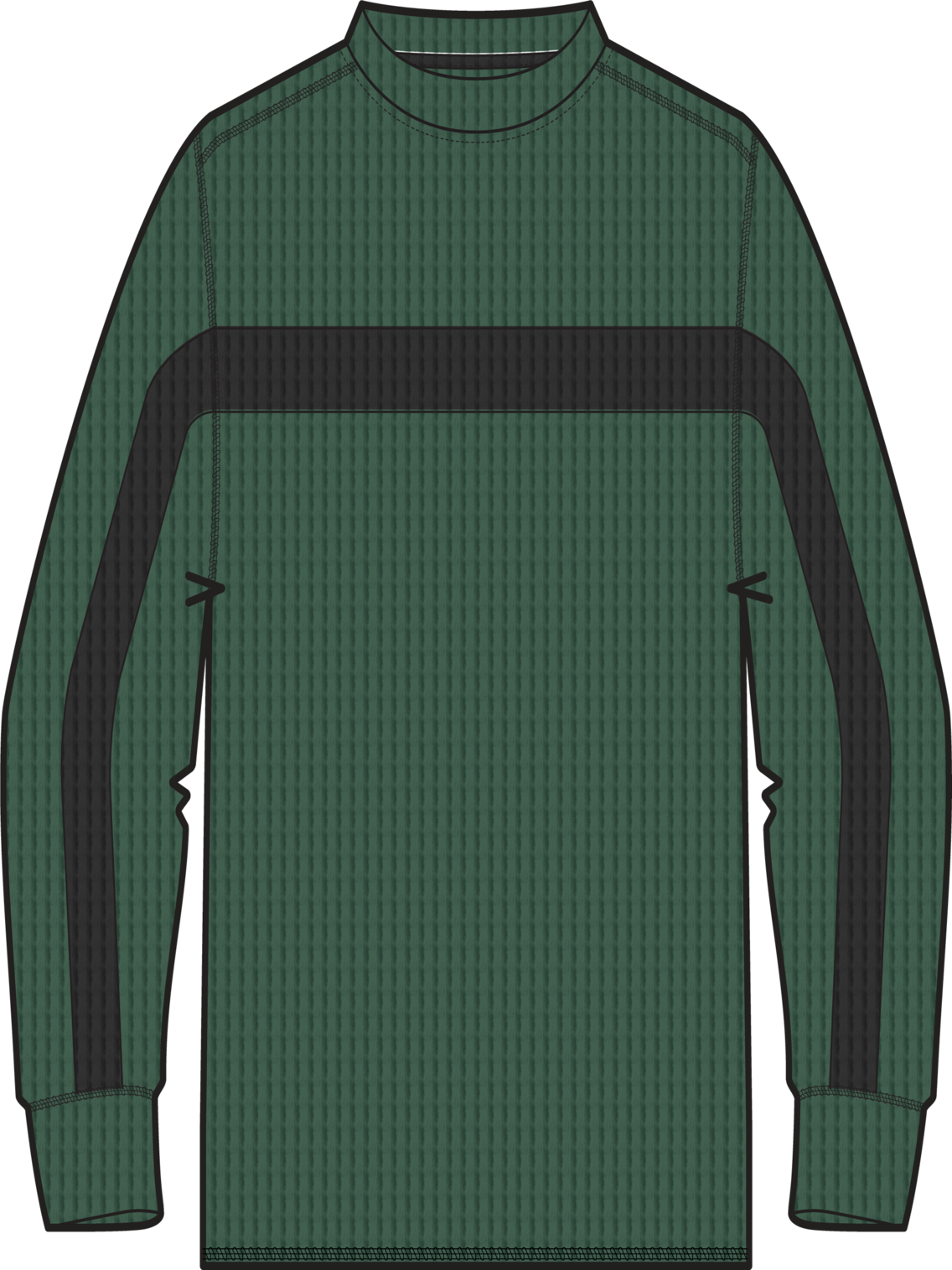 AG Tech Layer Waffle Crewneck - DIRTYMONEY/TRUBLK