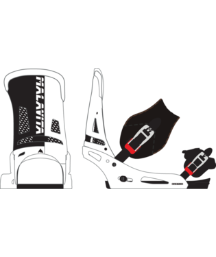 Men's Malavita X Snowboard Bindings - BLACK/WHITE