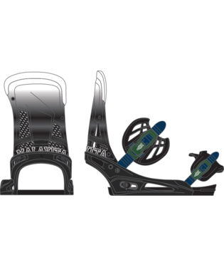Men's Malavita Snowboard Bindings - BLACK FADE