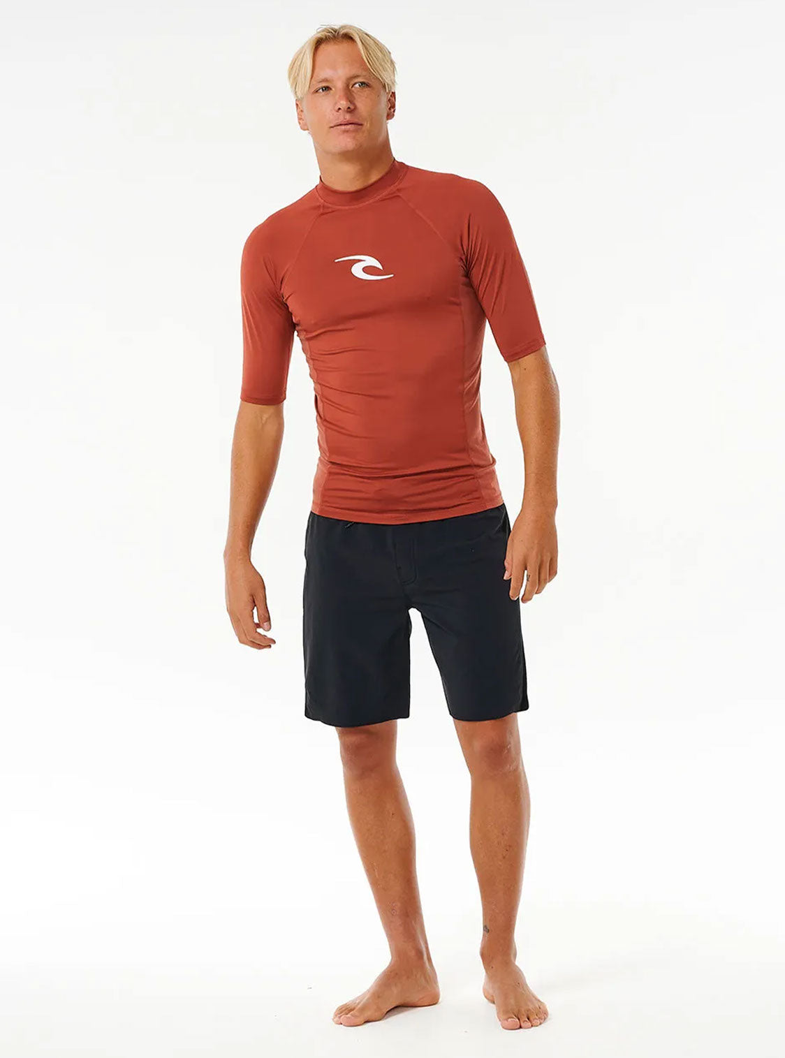 Rip Curl Lycra Waves Upf Perf S/S Red