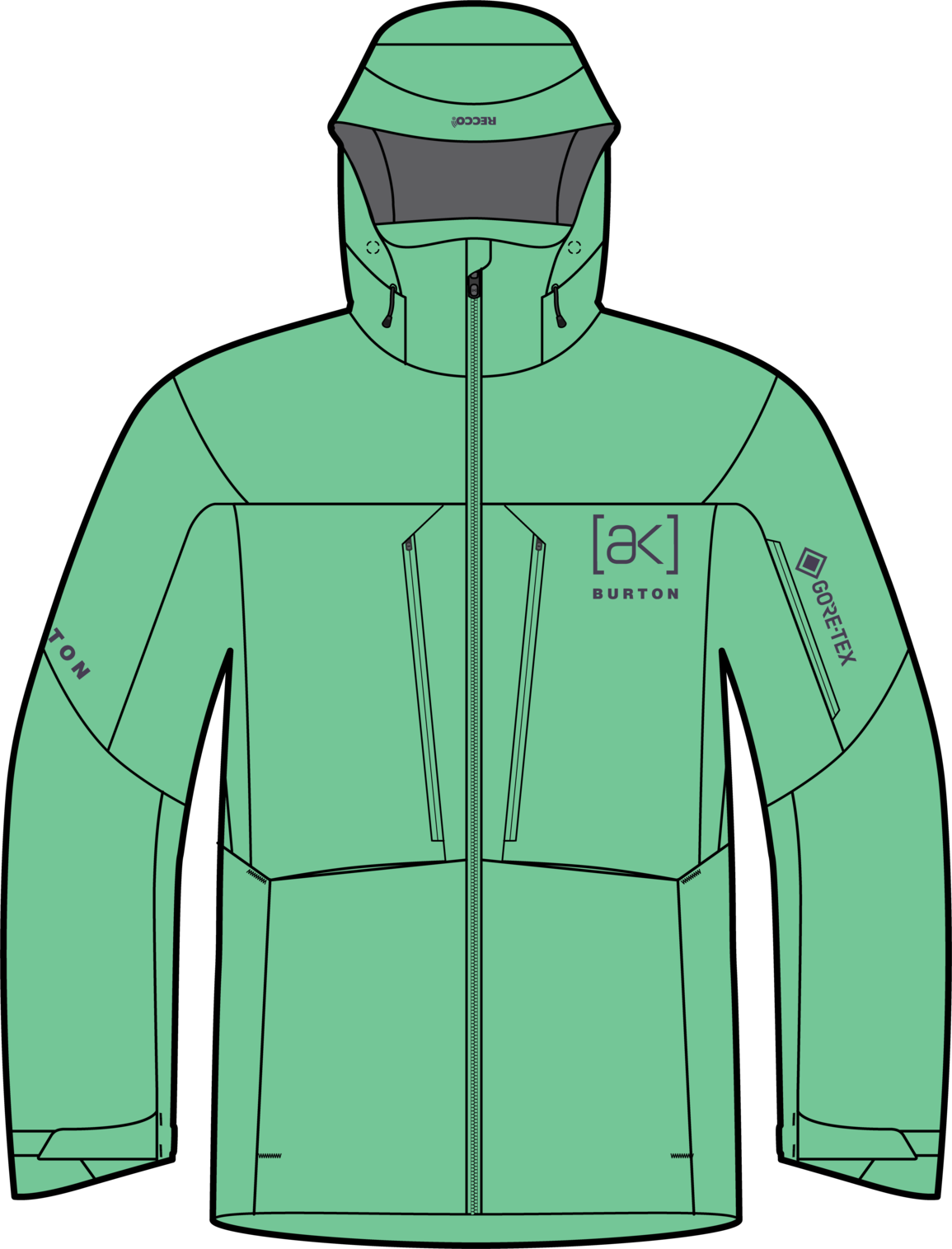 Men's [ak] Hover GORE‑TEX C-Knit 3L Stretch Jacket - Green Voltage