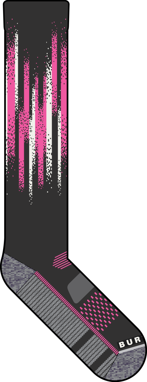 Women's Performance Midweight Socks - Shockwave Stripes