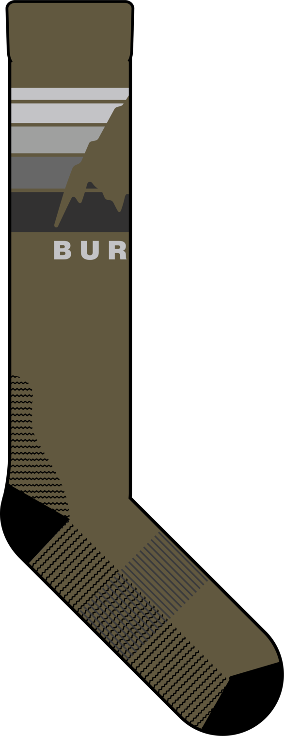 Men's Midweight Emblem Socks - Dried Moss