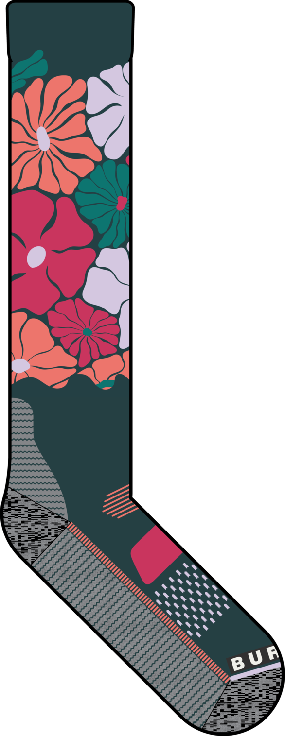 Kids' Performance Midweight Socks - Pop Floral