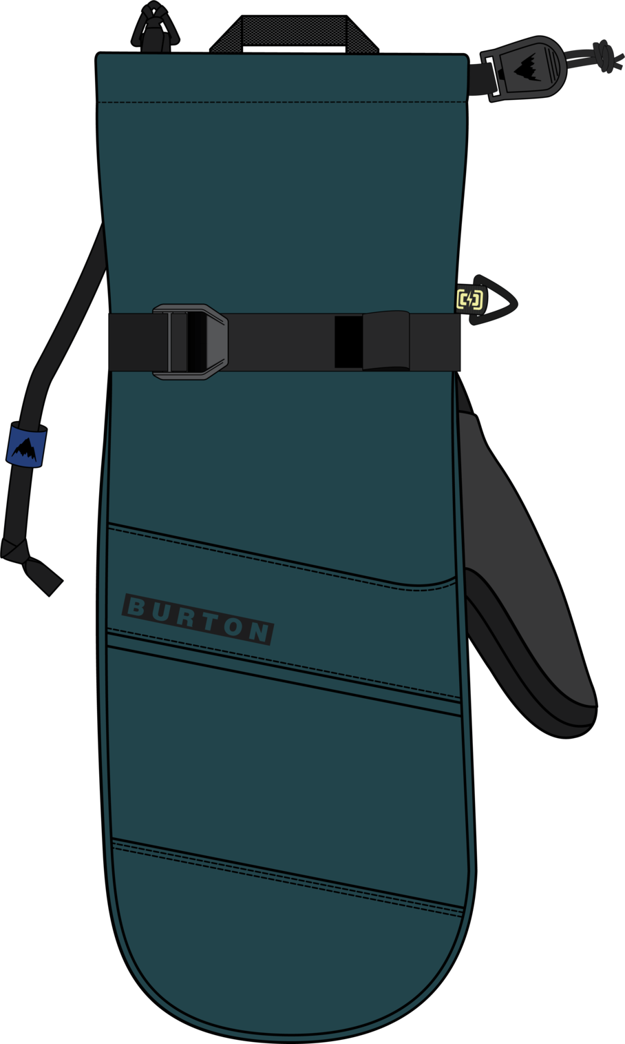 Women's Profile Mittens - Atlantic Teal