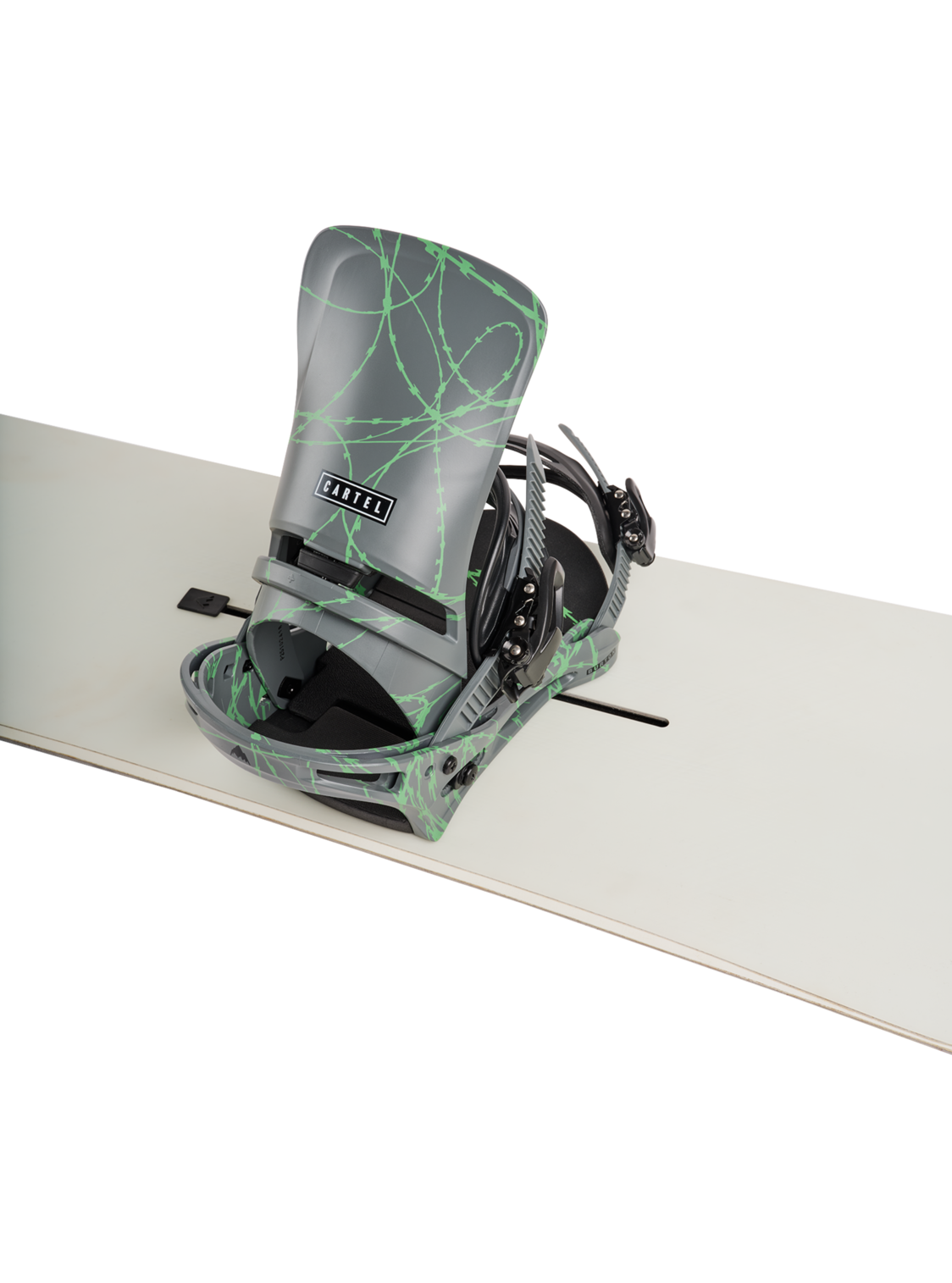 Men's Cartel Re:Flex Snowboard Bindings - Gray/Green Voltage