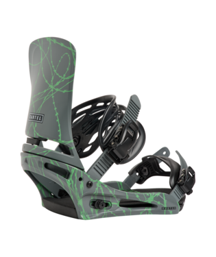 Men's Cartel Re:Flex Snowboard Bindings - Gray/Green Voltage