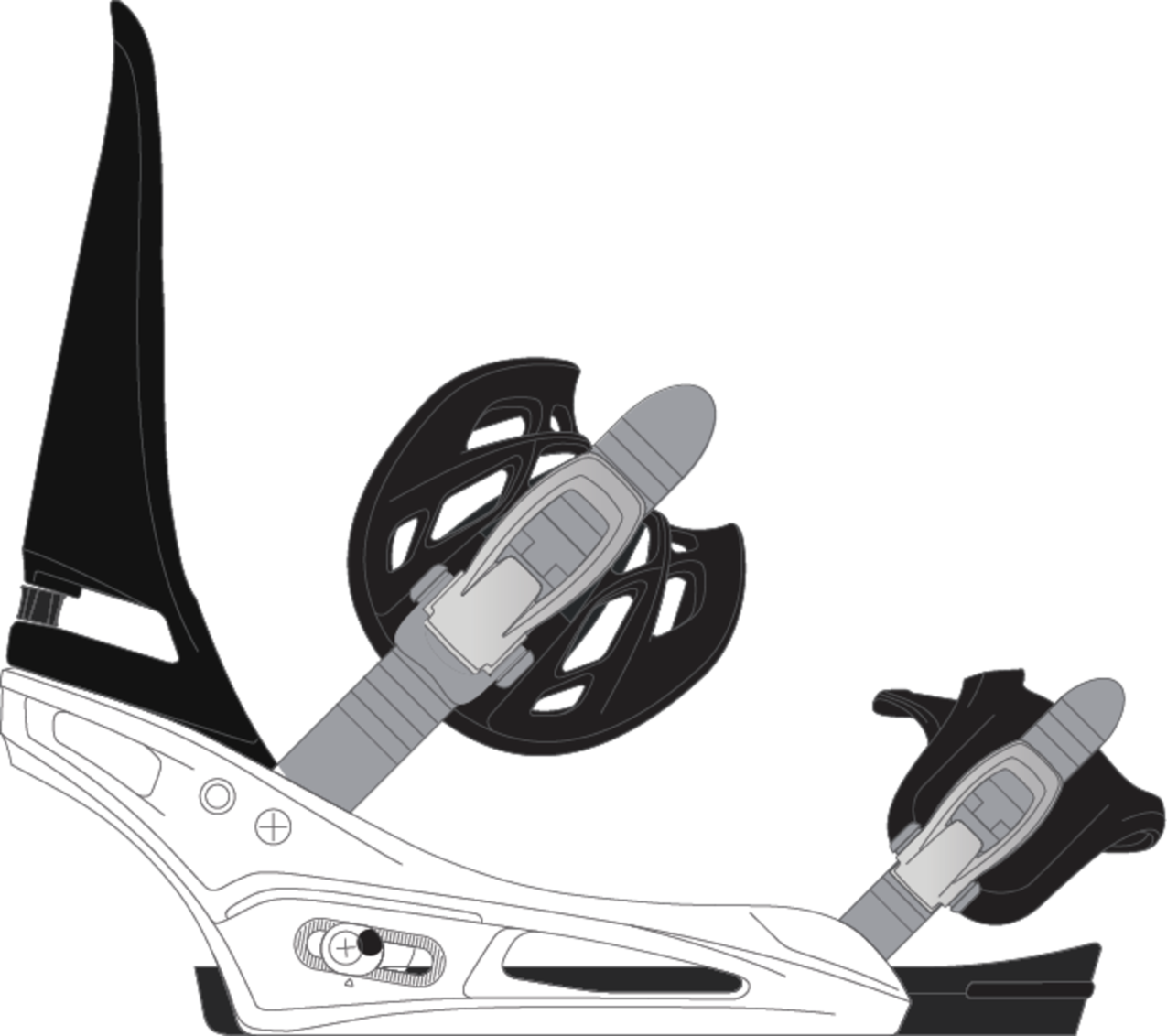 Men's Cartel Re:Flex Snowboard Bindings - Skeleton Snake