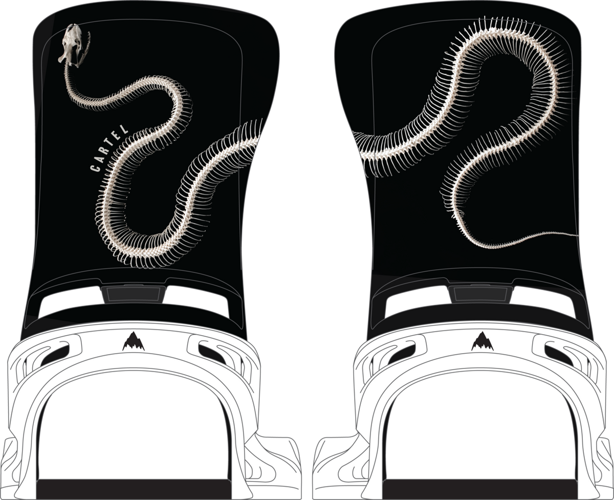 Men's Cartel Re:Flex Snowboard Bindings - Skeleton Snake