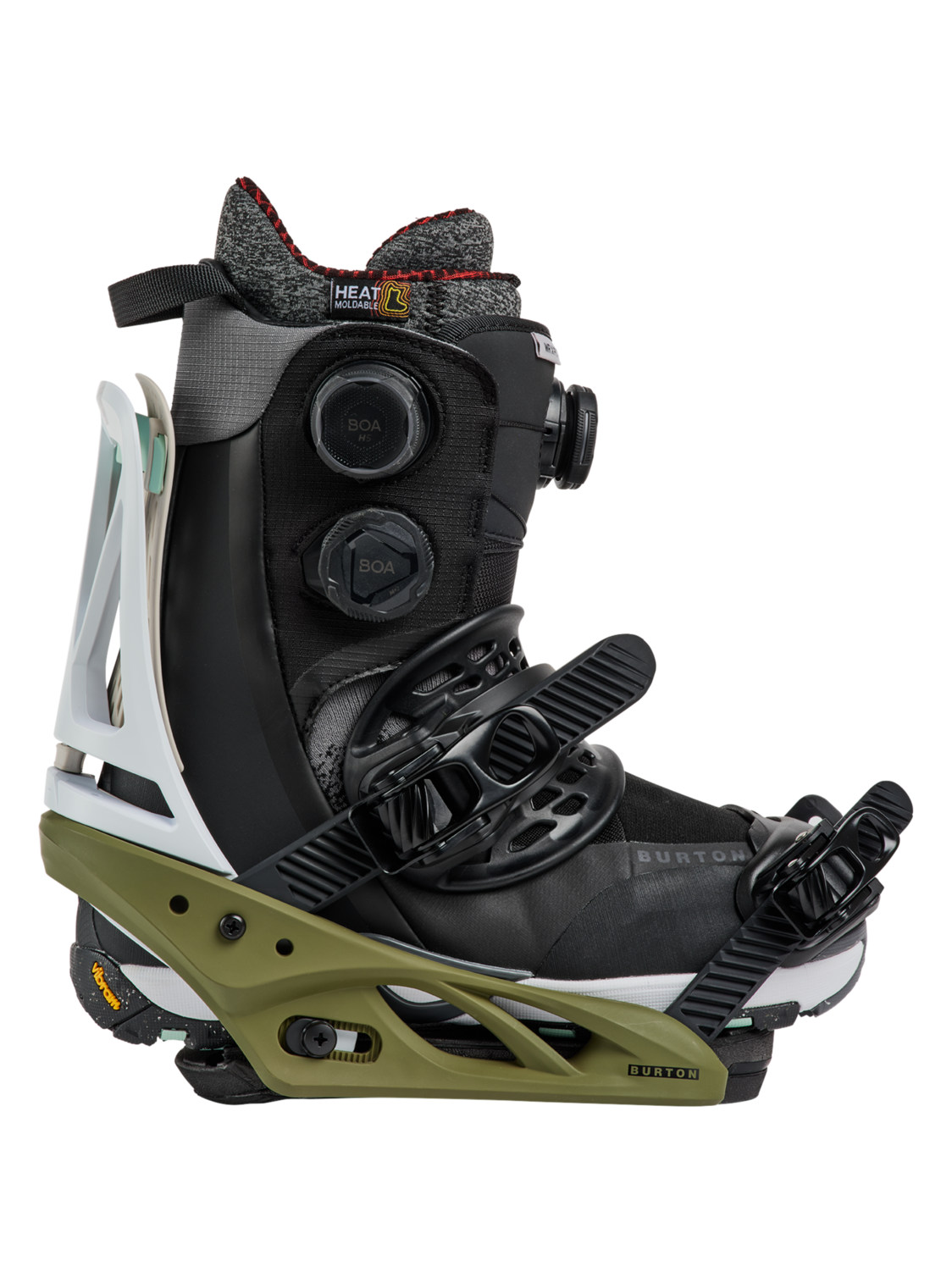 Women's Escapade Re:Flex Snowboard Bindings - White/Dried Moss