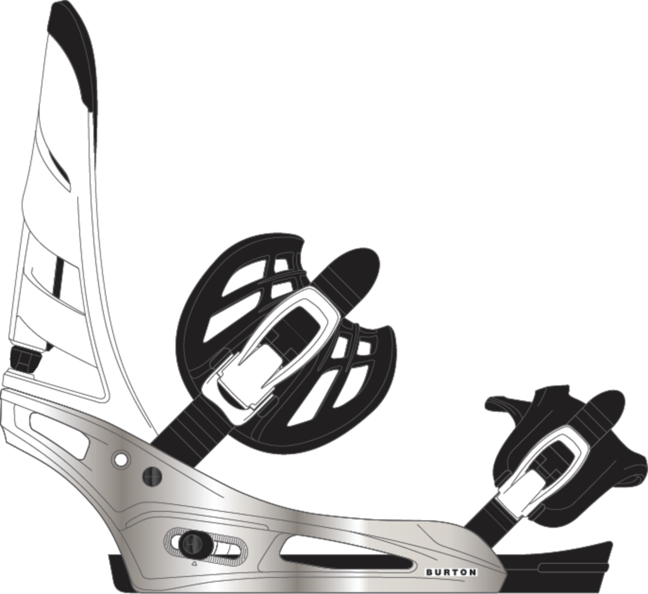 Men's Mission Re:Flex Snowboard Bindings - White/Silver