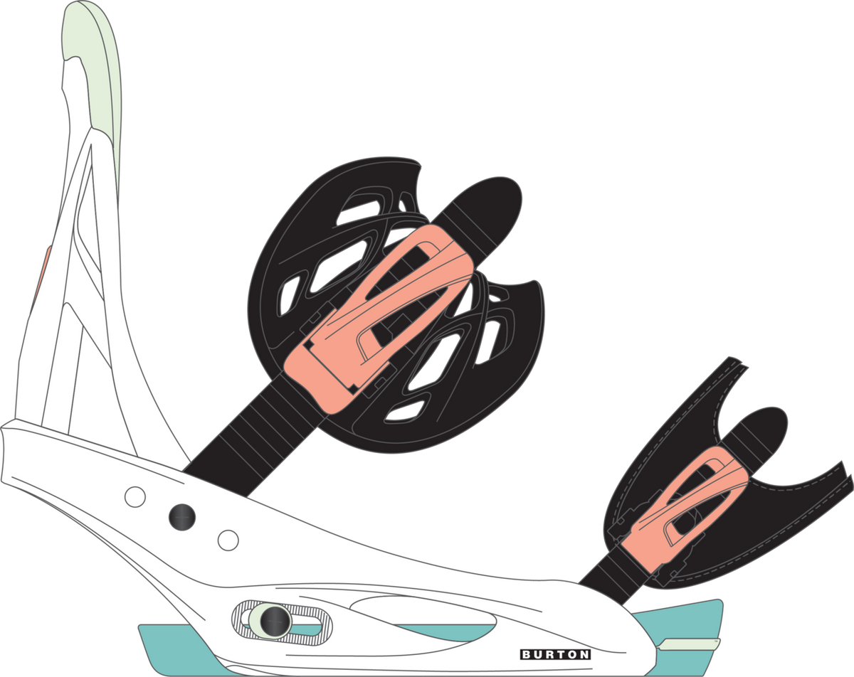 Kids' Smalls Re:Flex Snowboard Bindings - White/Multi