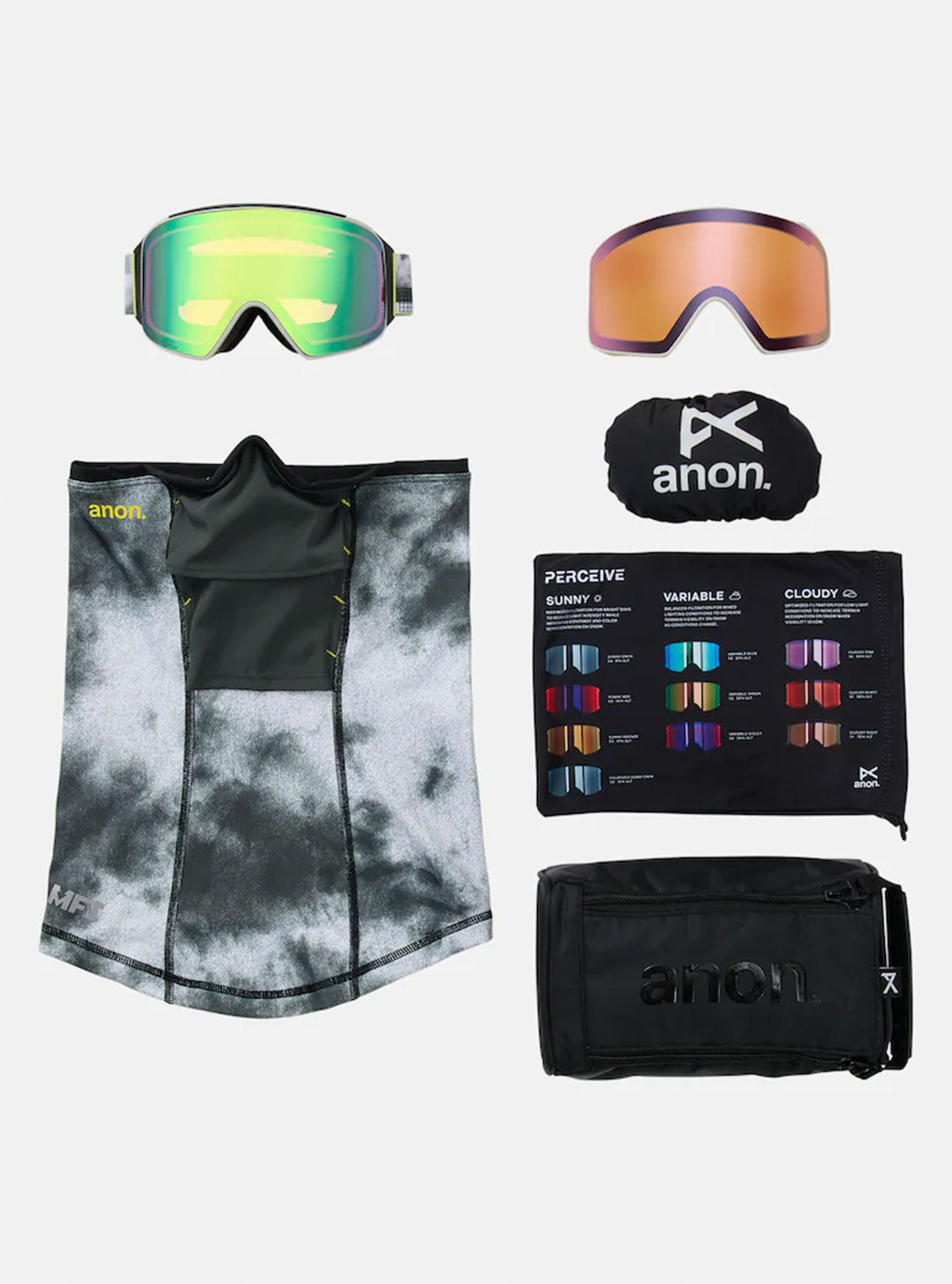 Anon M4 Goggles (Cylindrical) + Bonus Lens + MFI® Face Mask