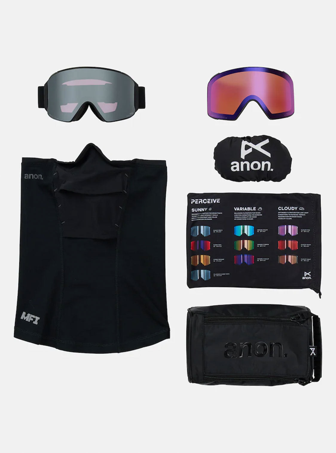 Anon M4 Goggles (Cylindrical) + Bonus Lens + MFI® Face Mask