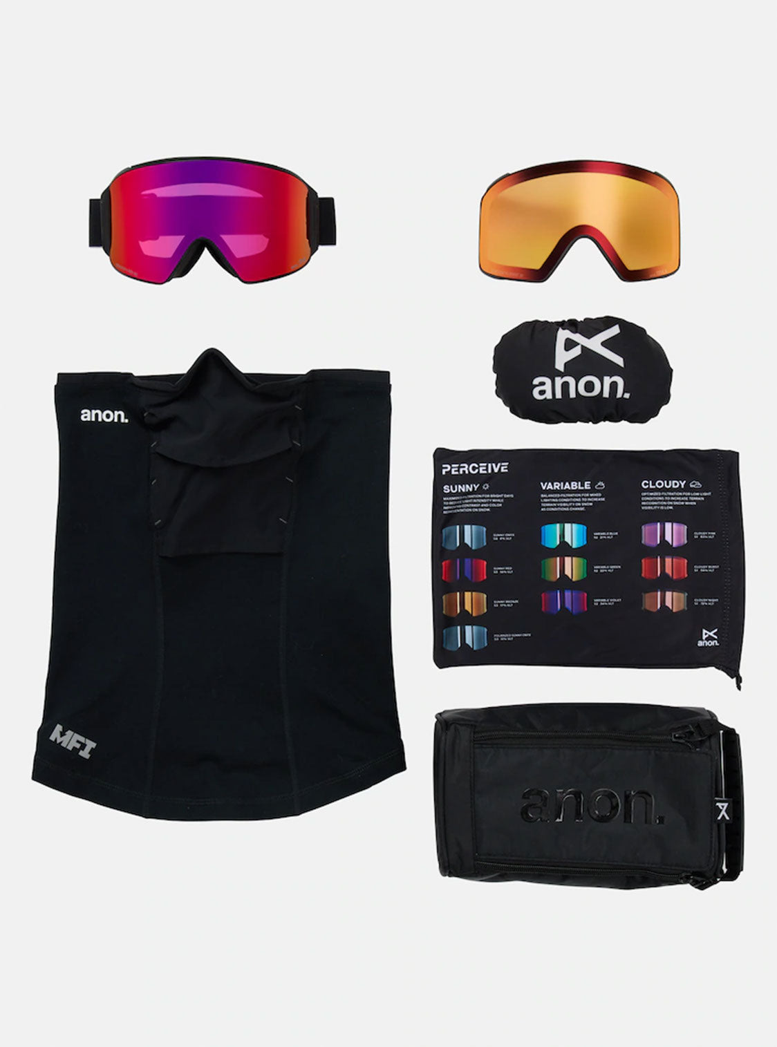 Anon M4 Goggles (Cylindrical) + Bonus Lens + MFI® Face Mask