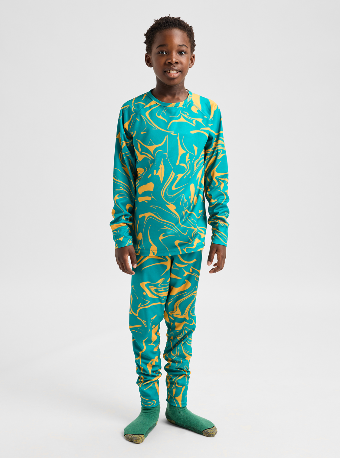 Kids' Lightweight Base Layer Set - Liquid Gold