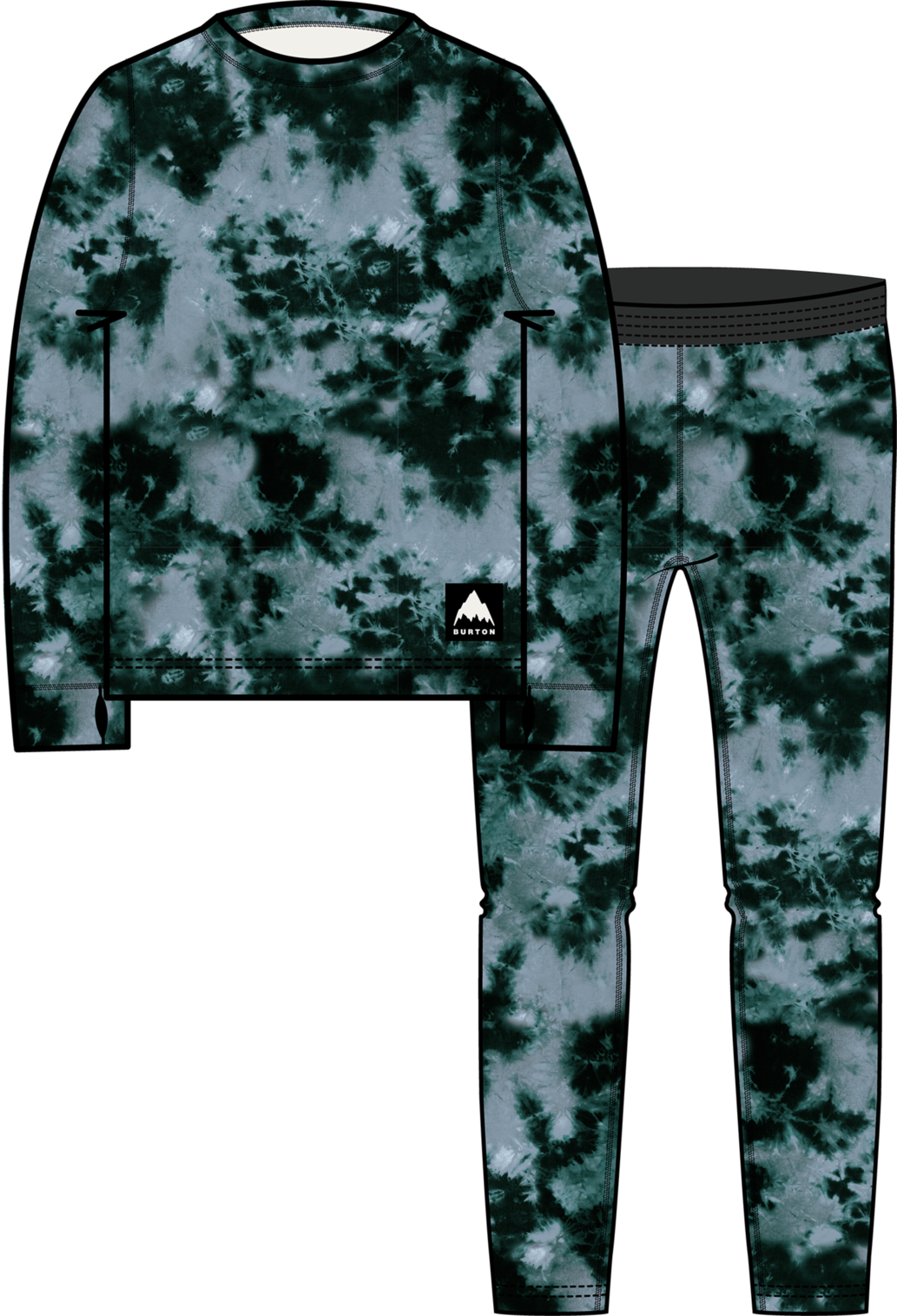 Kids' Lightweight Base Layer Set - Crumple Dye