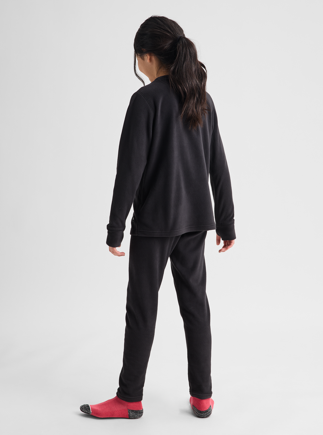 Kids' Fleece Base Layer Set - True Black
