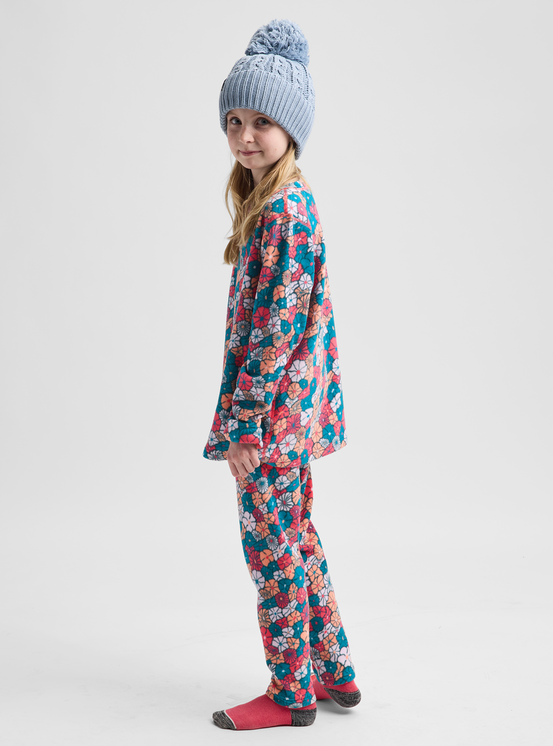 Kids' Fleece Base Layer Set - Pop Floral