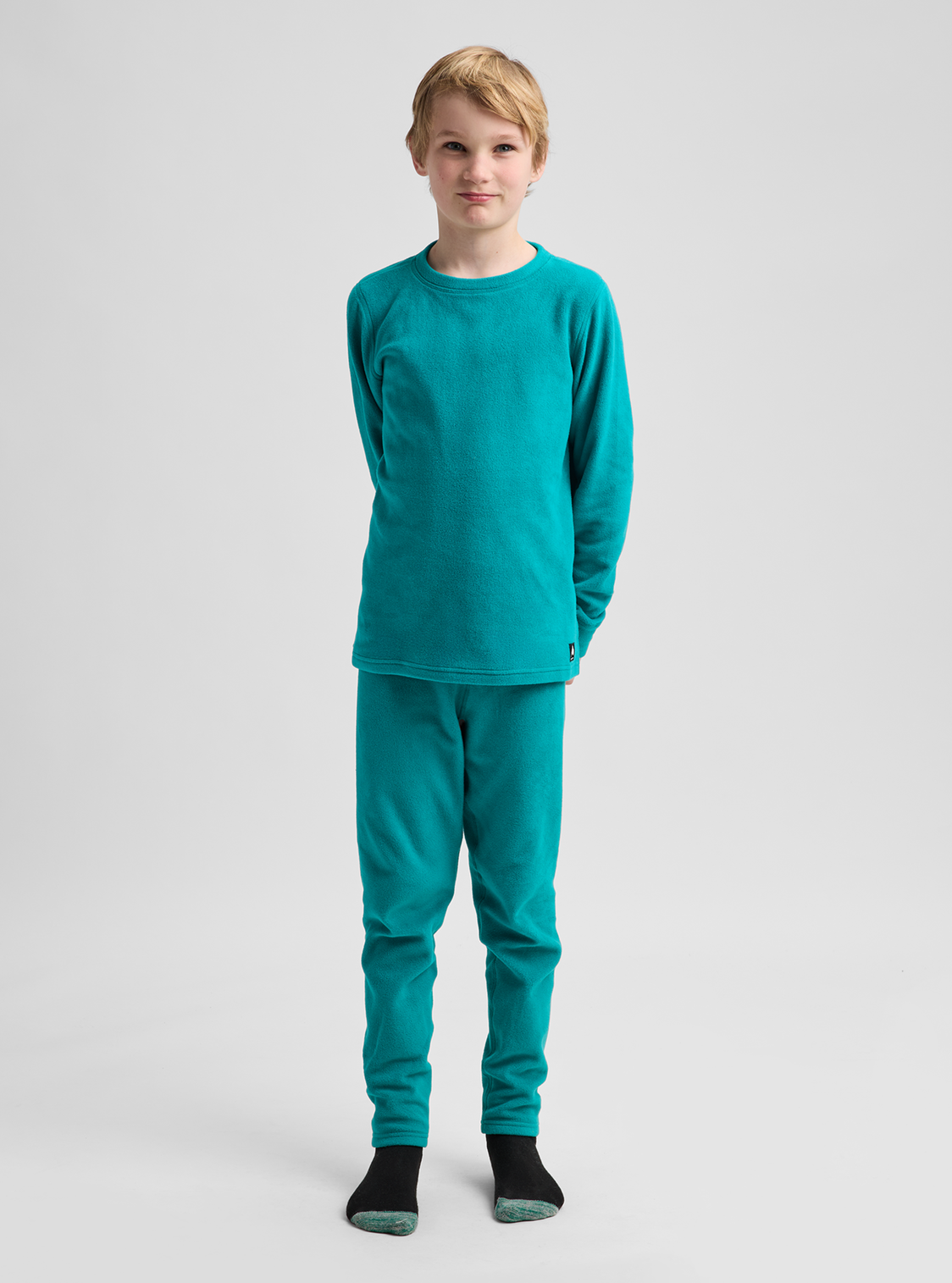 Kids' Fleece Base Layer Set - Pacific Teal