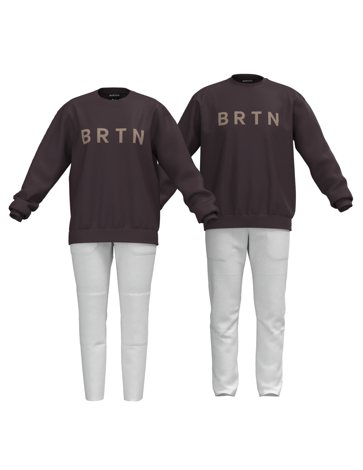 Men's BRTN Crew Sweatshirt - Bear Hug Brown