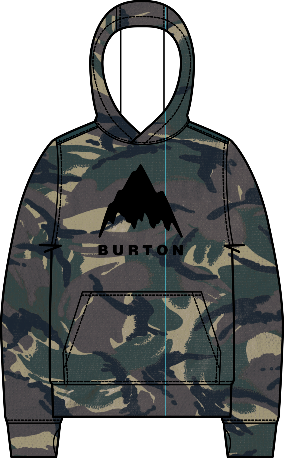 Kids' Oak Pullover Hoodie - Seersucker Camo