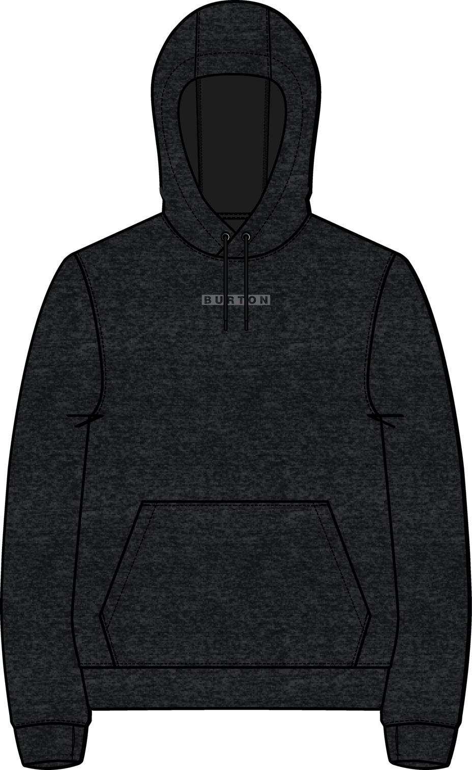 Men's Oak Pullover Hoodie - True Black Heather