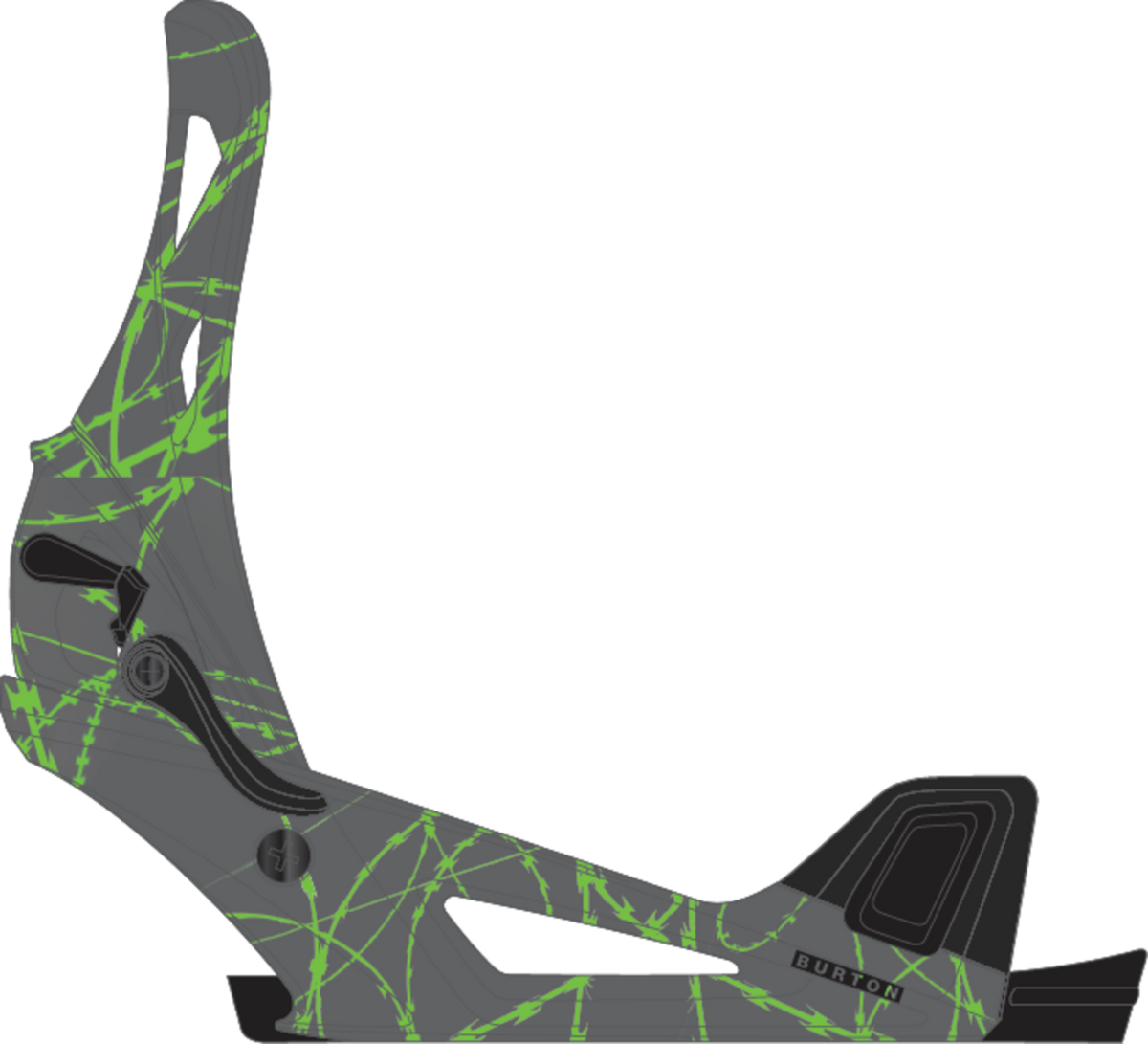 Men's Step On® Re:Flex Snowboard Bindings - Gray/Green Voltage