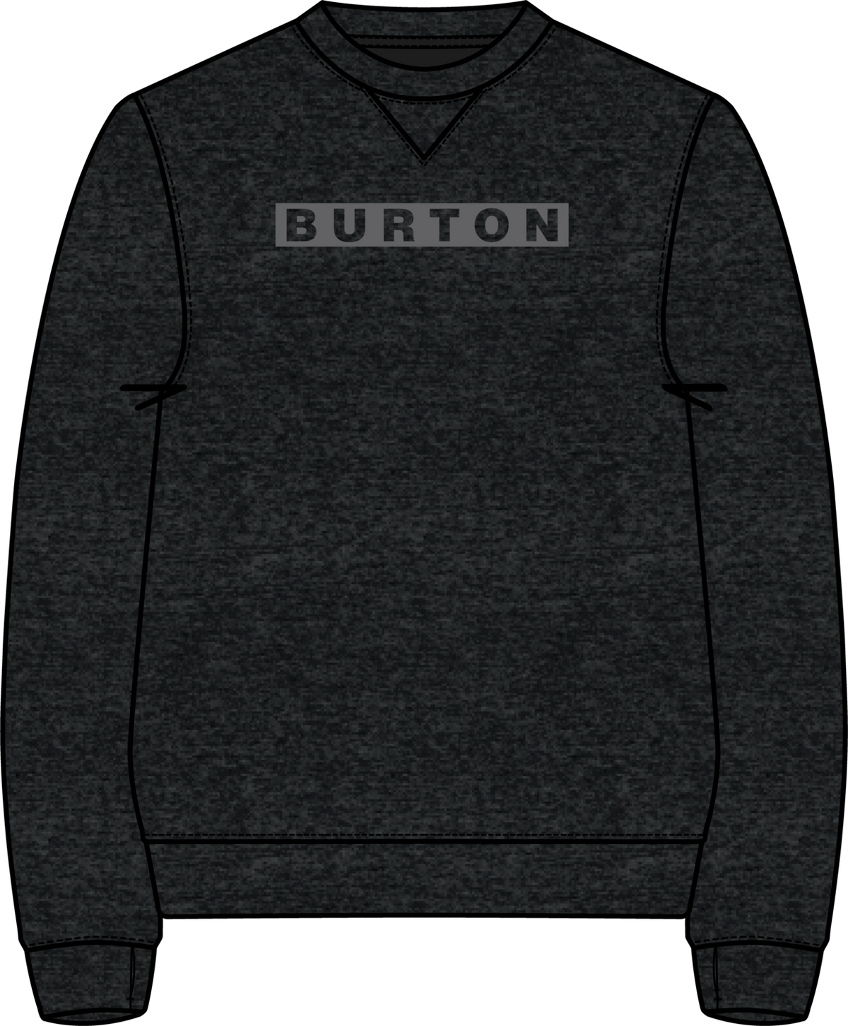 Men's Oak Pullover Crew - True Black Heather