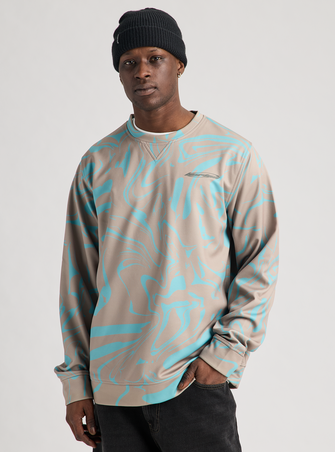 Men's Oak Pullover Crew - Liquid Mineral