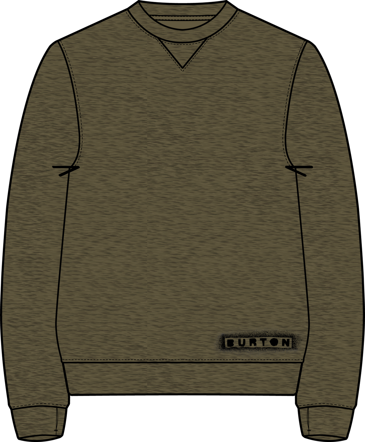 Men's Oak Pullover Crew - Dried Moss Htr
