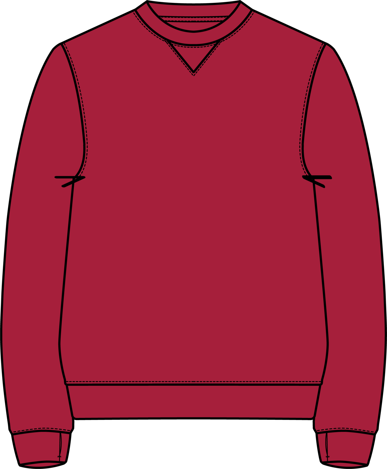 Men's Oak Pullover Crew - Geranium Red