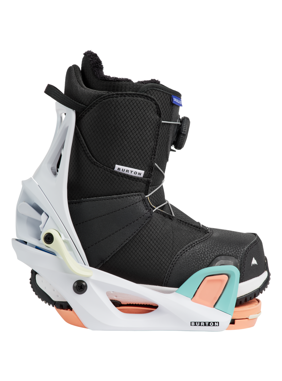 Kids' Burton Step On® Smalls Re:Flex Snowboard Bindings - White/Multi